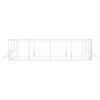 vidaXL Chenil d'ext&eacute;rieur pour chiens argent&eacute; 8x8x2 m acier galvanis&eacute;
