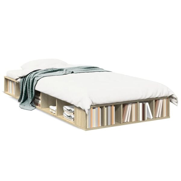 vidaXL Cadre de lit sans matelas chêne sonoma 90x190 cm