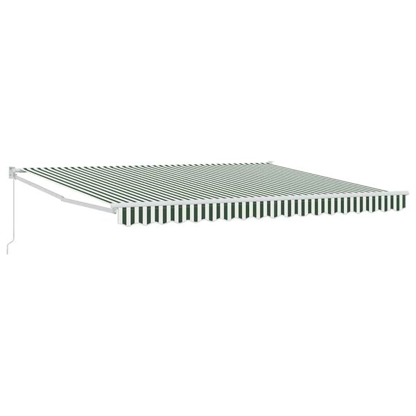 vidaXL Auvent R&eacute;tractable Vert et blanc 400 &times; 300 cm