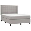 vidaXL Sommier &agrave; lattes de lit avec matelas Gris clair 140x200cm Tissu