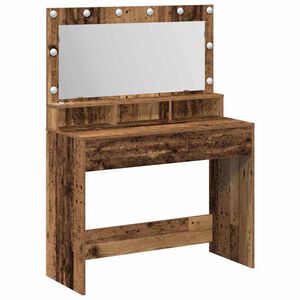 vidaXL Table de Toilette avec &eacute;tag&egrave;re Bois ancien 100 x 41 x 135 cm