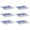 vidaXL Coussins de chaise de jardin lot de 6 50x50x4 cm tissu
