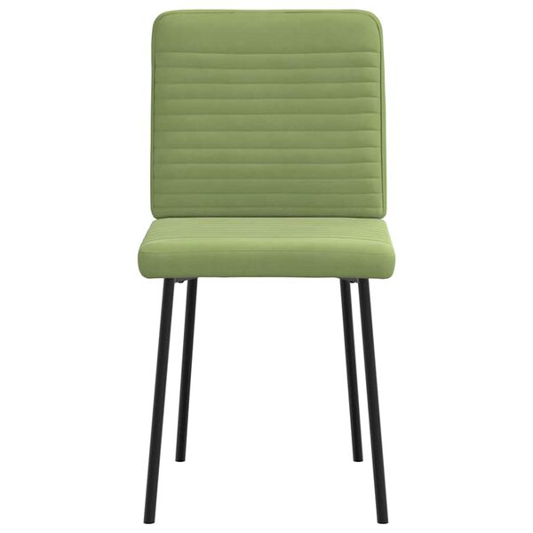 vidaXL Chaises &agrave; manger lot de 4 vert clair velours