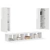 vidaXL Ensemble meuble TV 3 pcs Blanc brillant Bois d'ing&eacute;nierie