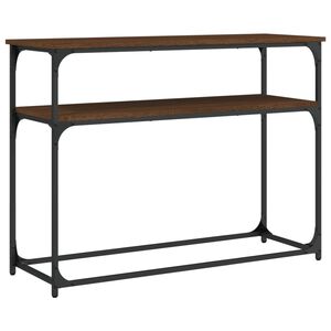 vidaXL Table console ch&ecirc;ne marron 100x35,5x75 cm bois d'ing&eacute;nierie