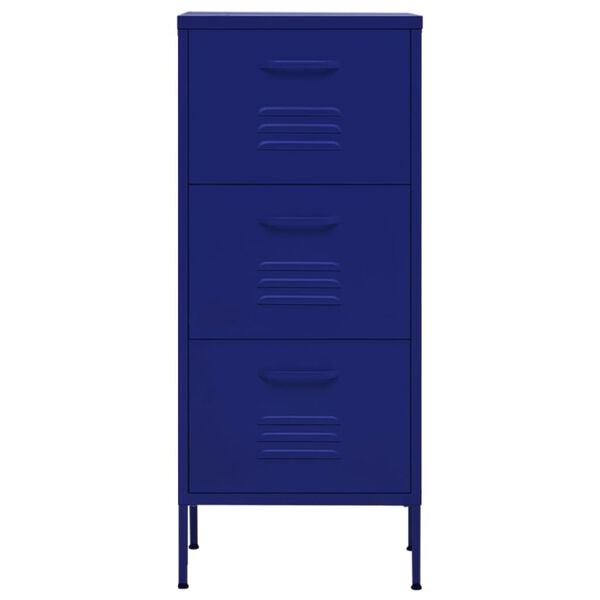 vidaXL Armoire de rangement Bleu marine 42,5x35x101,5 cm Acier