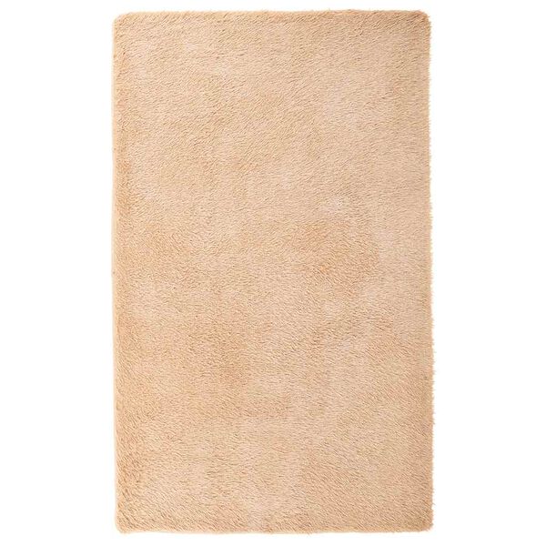 vidaXL Tapis Shaggy &agrave; poils longs NAVARRA beige 80x150 cm polyester