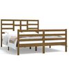 vidaXL Cadre de lit sans matelas marron miel bois massif 150x200 cm