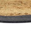 vidaXL Napperons 6 pcs Naturel et anthracite 38 cm Jute et coton