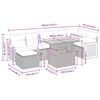vidaXL Salon de jardin avec coussins 8 pcs gris r&eacute;sine tress&eacute;e acacia