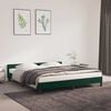 vidaXL Cadre de lit sans matelas vert fonc&eacute; 180x200 cm velours