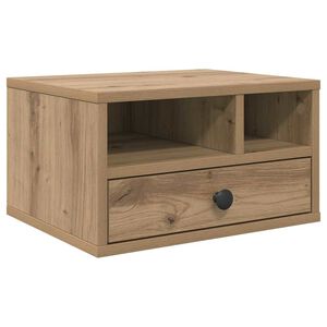 vidaXL Support d'imprimante Ch&ecirc;ne artisanal 40 x 32 x 24 cm