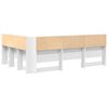 vidaXL T&ecirc;te de lit de rangement Blanc 140 cm Bois d'ing&eacute;nierie