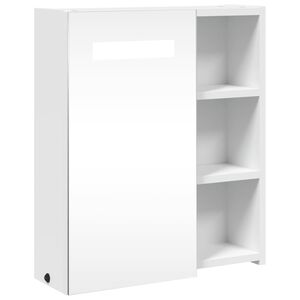 vidaXL Armoire de salle de bain &agrave; miroir avec LED blanc 45x13x52 cm