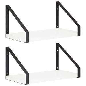 vidaXL &Eacute;tag&egrave;res Murales 2 pc Blanc 30 x 16 x 15,5 cm