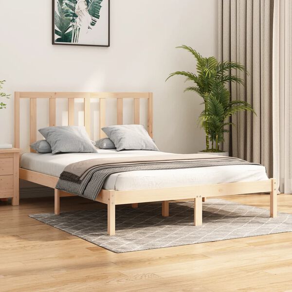 vidaXL Cadre de lit sans matelas bois de pin massif 120x200 cm