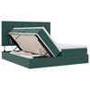 vidaXL Lit de Rangement avec matelas Vert fonc&eacute; 200 x 200 cm Velours
