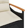vidaXL Salon de jardin 4 pcs avec coussins noir r&eacute;sine tress&eacute;e