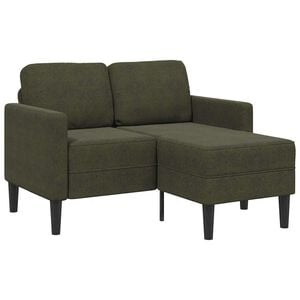 vidaXL Canap&eacute; 2 places avec m&eacute;ridienne en L vert arm&eacute;e 125 cm similicuir