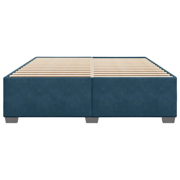 vidaXL Cadre de lit sans matelas bleu 180x200 cm velours