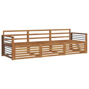 vidaXL Ensemble de canap&eacute;s d'ext&eacute;rieur 3 pcs Naturel