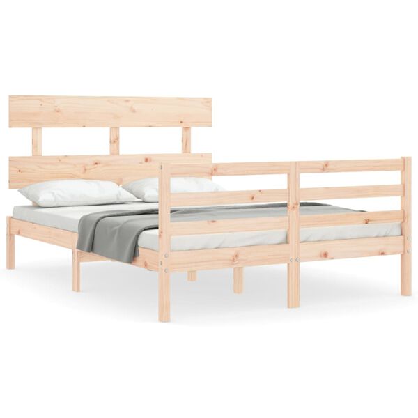 vidaXL Cadre de lit sans matelas 120x200 cm bois massif