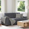 vidaXL Canap&eacute; causeuse gris fonc&eacute; 180x77x82 cm velours