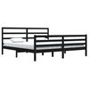vidaXL Cadre de lit sans matelas noir bois massif de pin 200x200 cm