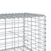 vidaXL Panier gabion avec couvercle 400x100x50 cm fer galvanisé