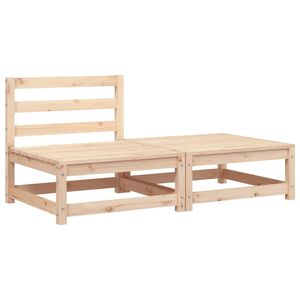 vidaXL Canap&eacute; de jardin sans accoudoirs repose-pieds bois pin massif