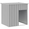 vidaXL Niche pour chien avec toit gris clair 110 x 103 x 109 cm Acier galvanis&eacute;