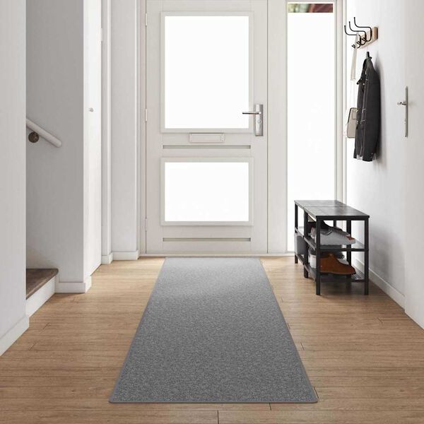 vidaXL Tapis Couloir Gris clair 80 x 500 cm 100% Polypropylène