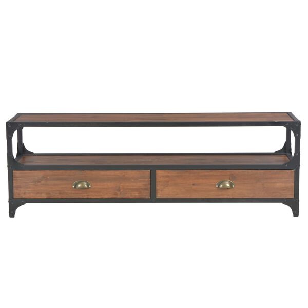 vidaXL Meuble TV avec 2 tiroirs 120x30x40 cm Bois massif de pin