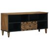 vidaXL Meuble TV Marron 100 x 33,5 x 46 cm Bois de mangue massif
