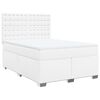 vidaXL Sommier &agrave; lattes de lit avec matelas Blanc 140x190cm Similicuir