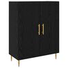 vidaXL Haut Armoire Ch&ecirc;ne noir 69,5 x 34 x 180 cm Bois d'ing&eacute;nierie