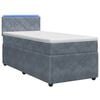 vidaXL Lit boxspring avec matelas Gris fonc&eacute; 90 x 200 cm Velours