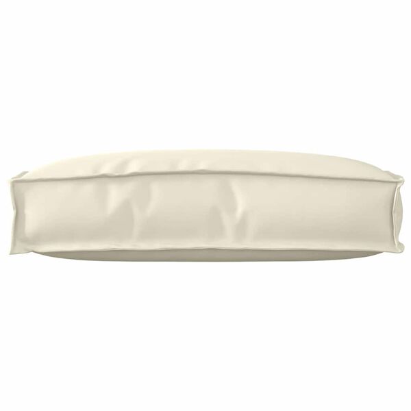vidaXL Coussin pour dossier de palette Crème 60 x 40 x 12 cm