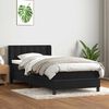 vidaXL Sommier &agrave; lattes de lit avec matelas noir 90x220 cm velours