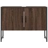 vidaXL Armoire lavabo de salle de bain ch&ecirc;ne marron bois d'ing&eacute;nierie