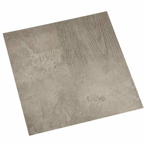 vidaXL Planches de sol Marron fonc&eacute; et gris 5,11 m&sup2; 55 pi&egrave;ces PVC
