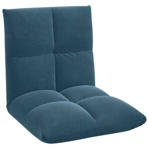 vidaXL Fauteuil de sol Bleu 50 x 61 x 57 cm Velours