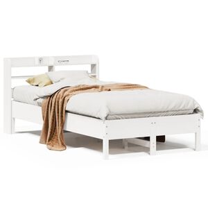 vidaXL Cadre de lit sans matelas blanc 100x200 cm bois de pin massif