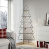 vidaXL Arbre de No&euml;l en m&eacute;tal pour d&eacute;coration noir 180 cm