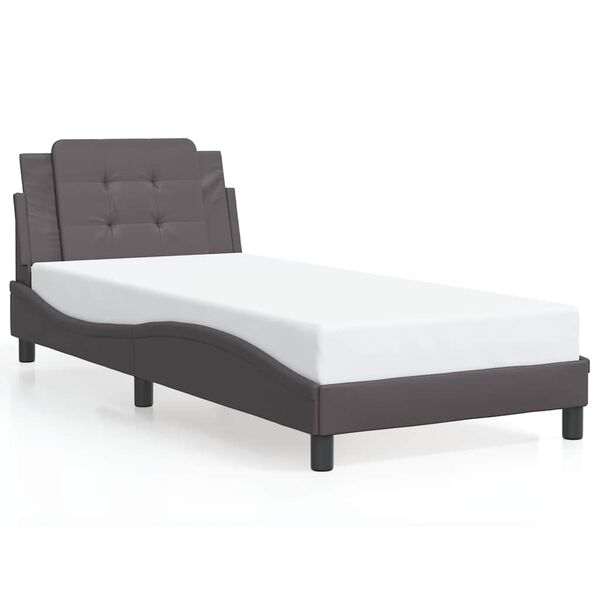 vidaXL Cadre de lit sans matelas Zadar gris 80x200 cm similicuir