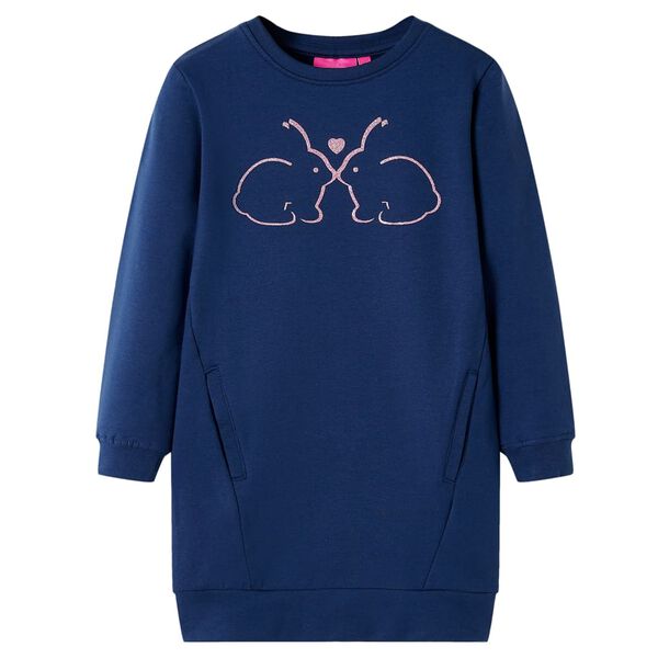 Robe sweatshirt pour enfants bleu marine 104