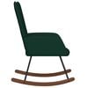 vidaXL Chaise à bascule Vert foncé Velours