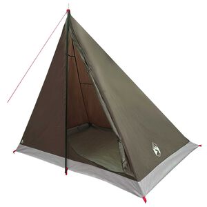vidaXL Tente de randonn&eacute;e 2 personne Marron et gris