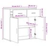 vidaXL Buffets 2 pcs blanc 79x38x80 cm bois d&rsquo;ing&eacute;nierie