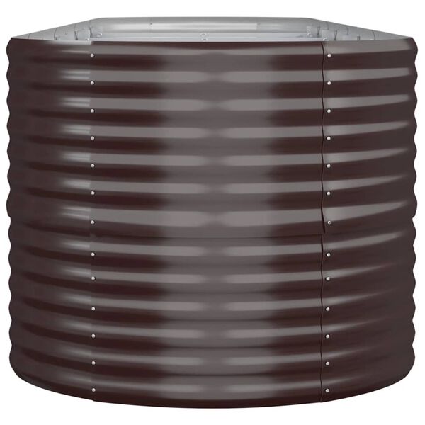 vidaXL Lit surélevé de jardin Acier galvanisé marron